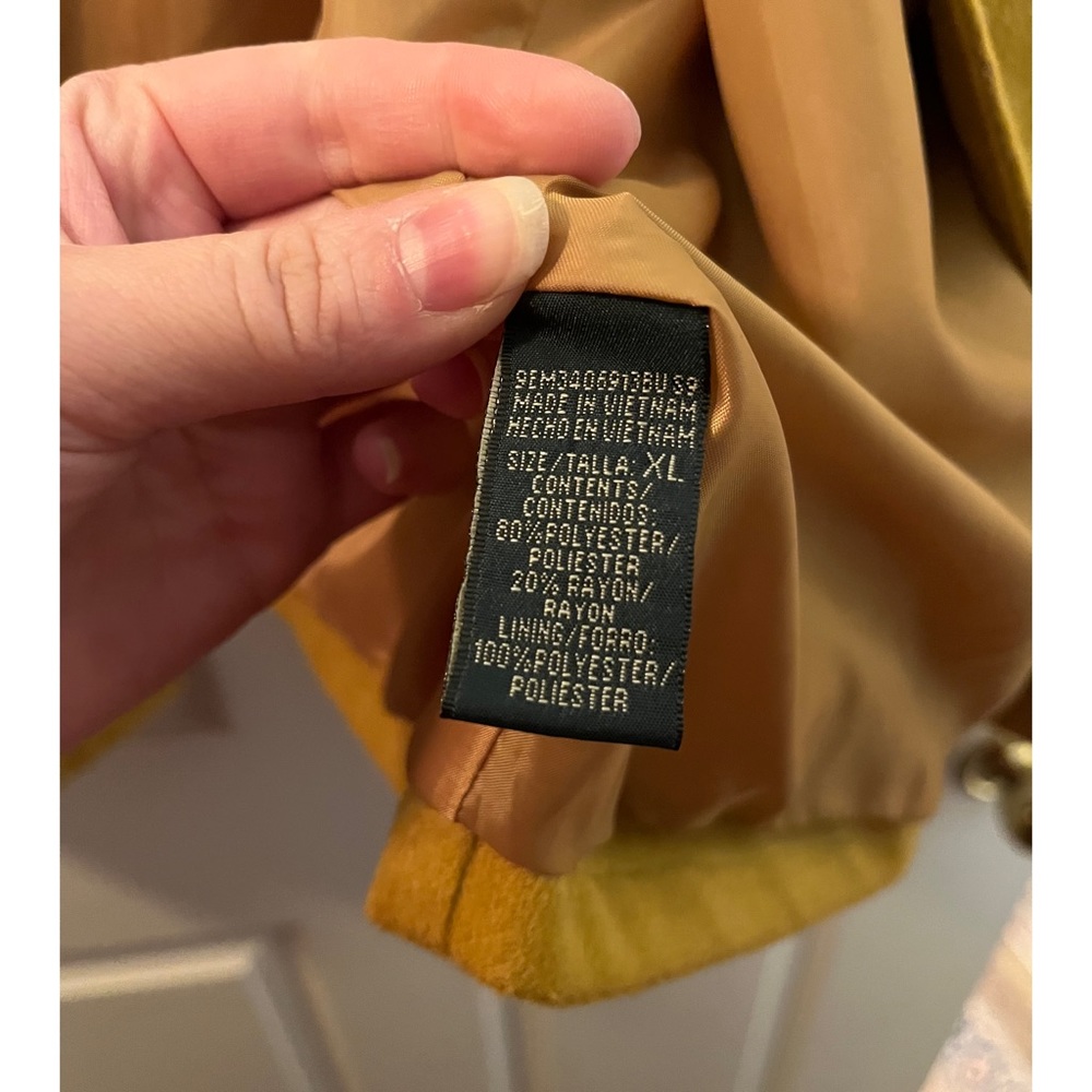 🌟Vintage Harve Bernard Cute Dark Yellow 100% Wool Winter Fall Autumn Coat XL🌟 - Picture 7 of 8